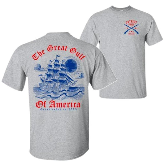 Gulf Of America Trummpp Vance 2025 T-Shirt, America Is Back T-Shirt, Casual Cotton Top, Welcome To The Gulf Of America Trumpp T-Shirt For Men & Women. Round Neck Classic