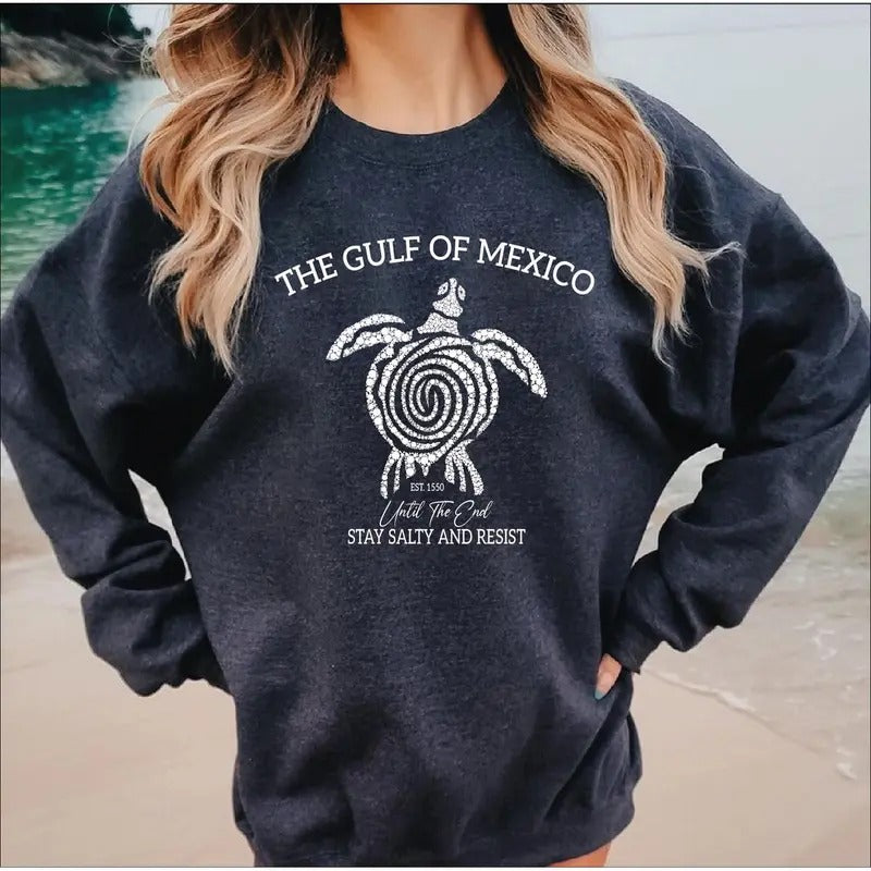 Gulf Of Mexico Until The End Stay Salty And Resist Tshirt Sweatshirt Hoodie, Gulf Coast Tshirt, Mexico Beach Sweatshirt,...