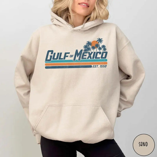 Gulf of Mexico Hoodie, Texas Alabama Mississippi Florida Beach Hoodie Mexico Gift for Mexico Lover, Unisex Hoodie For Men...