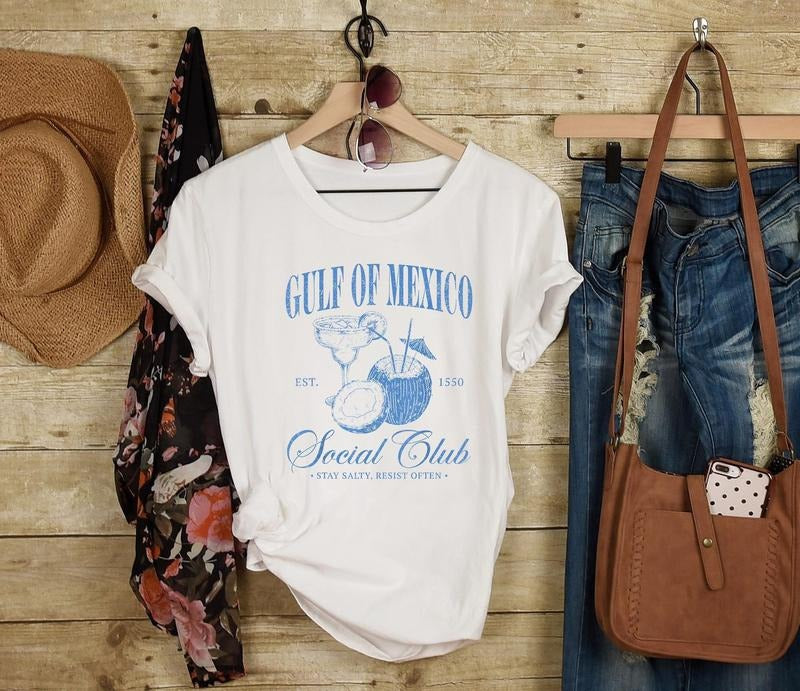Gulf of Mexico Shirt, Gulf Social Club Tee, Gulf Est 1550 Tee, Stay Salty Tshirt, Resist Often Tee, Gulf Beach Shirt,...