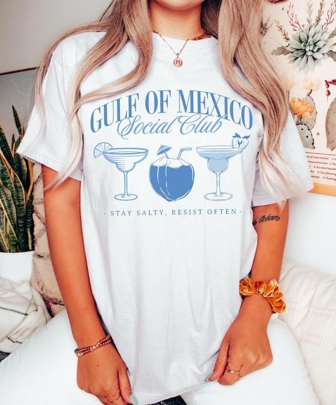 Gulf of Mexico Social Club Shirt, Anti Trump Unisex Tee Shirt Gift for Democrat, Fuck Trump Progressive Liberal Funny Political Tee