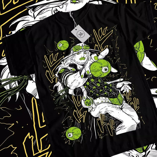 Gyro T-shirt Zeppeli Jojo's Bizarre Adventure Funny Anime Black Shirt All Sizestyle{n002}2