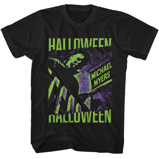 Halloween - Michael Myers 2C - American Classics - Solid Black Adult Short Sleeve T-Shirt