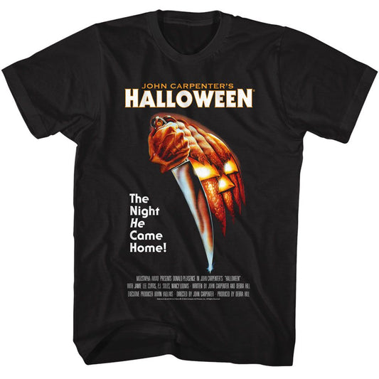 Halloween - Movie Poster - American Classics - Solid Black Adult Short Sleeve T-Shirt