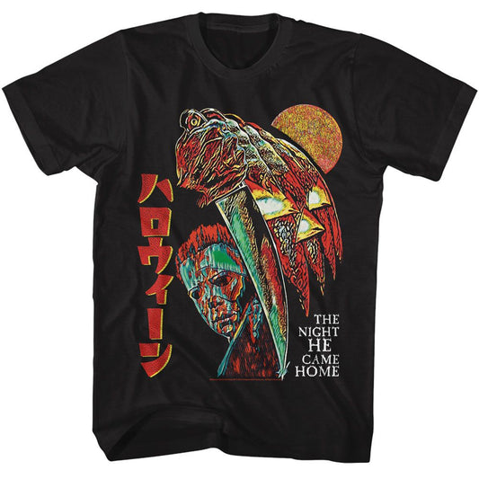 Halloween - Japan - American Classics - Solid Black Adult Short Sleeve T-Shirt