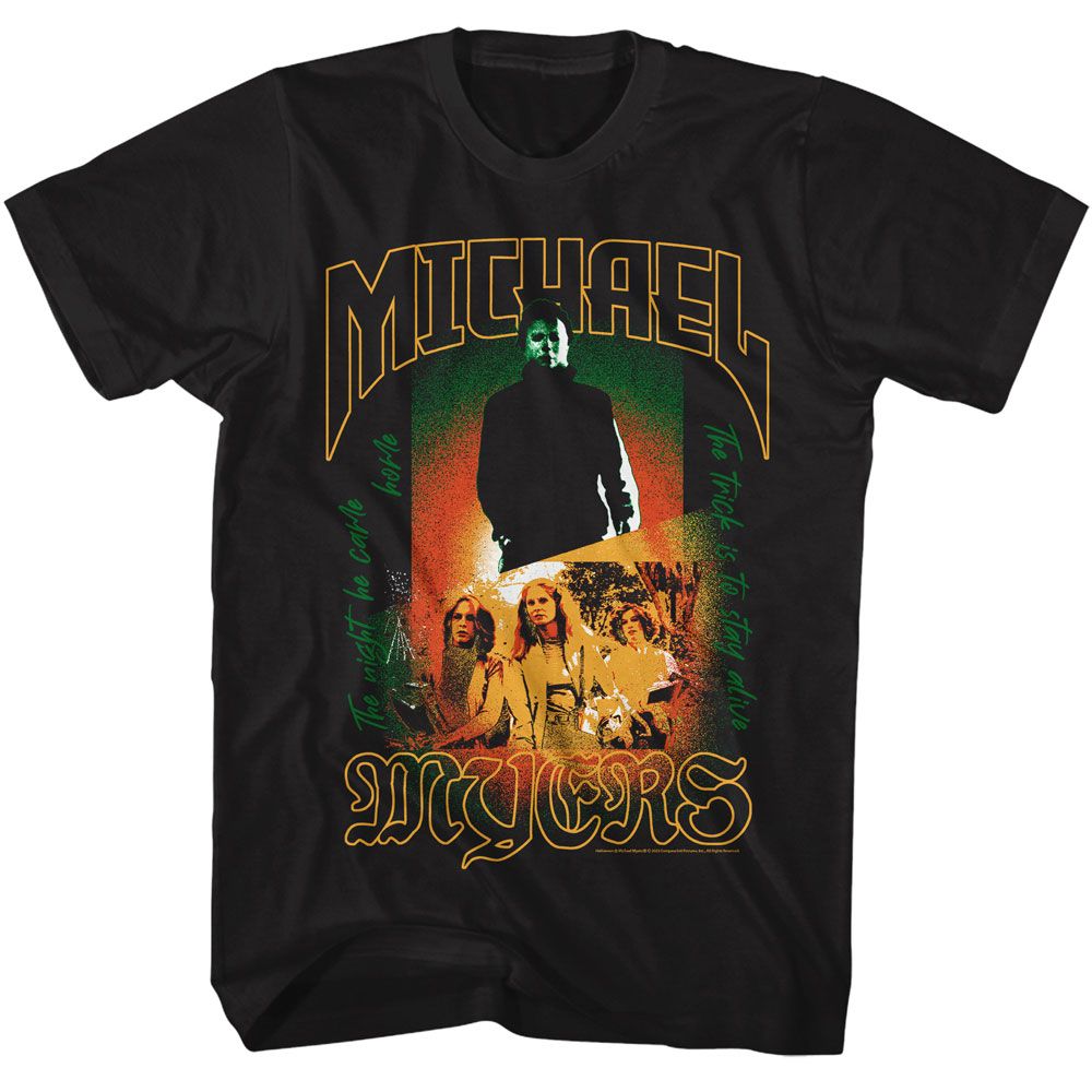 Halloween - Michael Myers V2 - American Classics - Solid Black Adult Short Sleeve T-Shirt