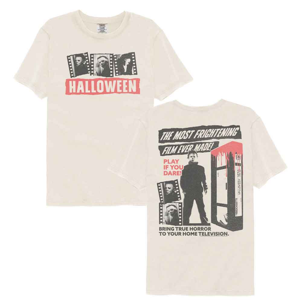 Halloween - Frightening Film - American Classics - Solid Beige Adult Short Sleeve Comfort Color T-Shirt