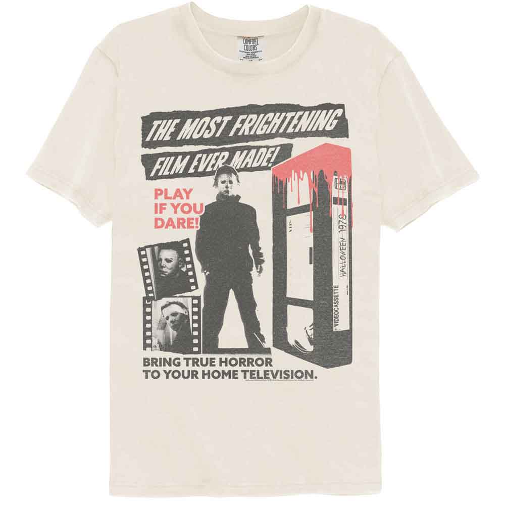 Halloween - Frightening Film - American Classics - Solid Beige Adult Short Sleeve Comfort Color T-Shirt Style001