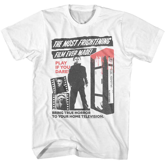 Halloween - Frightening Film - Officially Licensed American Classics - Front Print Solid Adult Short Sleeve T-Shirt