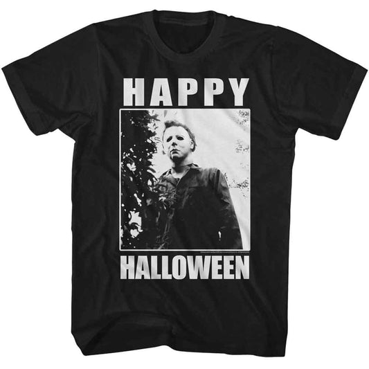 Halloween - Happy - American Classics - Solid Black Adult Short Sleeve T-Shirt