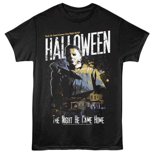 Halloween - One Night Early - American Classics - Black Solid Adult Short Sleeve T-Shirt