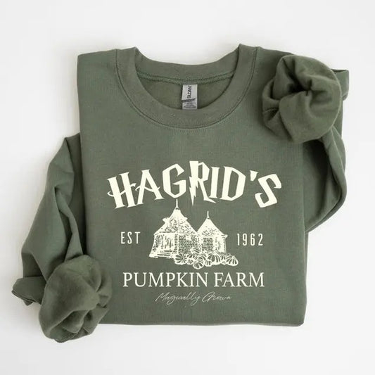 Hagrid's 1962 Pumpkin Farm Sweatshirt, Magical Wizard Pumpkin Hoodie, Est 1962 Hagrid Home T-shirt, Halloween Pumpkin...