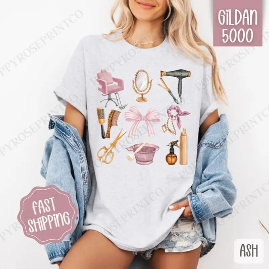 Hair Stylist Shirt Gildan, Hairdresser Tee, Funny Women's Tshirt Plus Sizes Hoodie, Sweatshirt | InkThreadWorks.com
