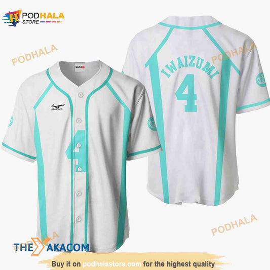 Hajime Iwaizumi Haikyuu Anime Costume 3D Baseball Jersey Shirt