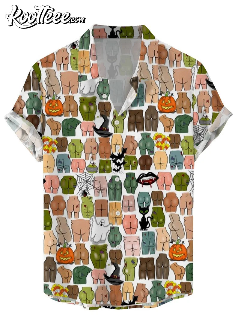 Halloween Butts Hawaiian Shirt