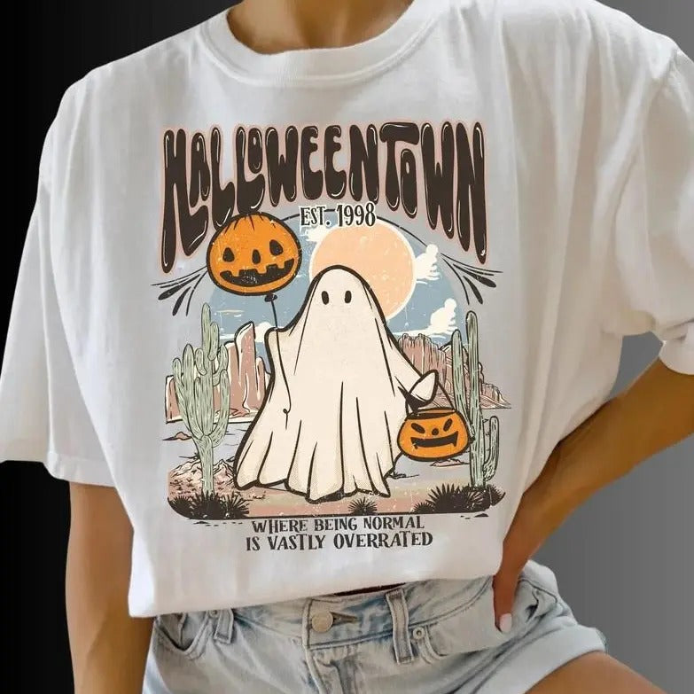 Halloween Est 1998 T-Shirt Halloween Ghost Shirt Fall Halloween Graphic Tee Spooky Season Shirt, Cute Ghost Shirt - Unisex And Inclusive - Multiple Colorways - Full Size Range