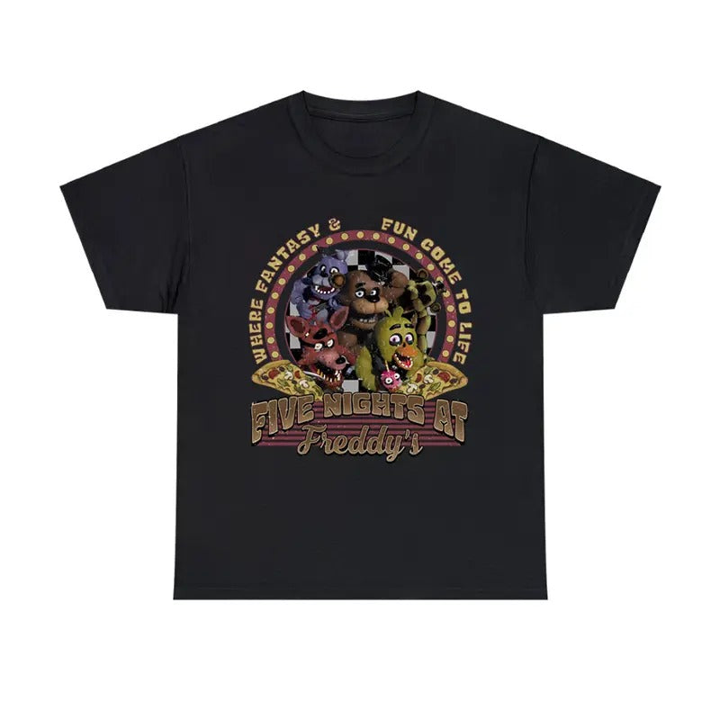 Halloween Five Nights At Freddy's Tee Retro Gaming Costume T-Shirt Hoodie, Sweatshirt | InkThreadWorks.com