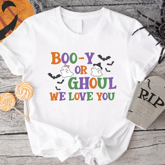 Halloween Gender Reveal Party T-Shirt, Boo-y Or Ghoul We Love You Shirt, Matching Baby Announcement Shirt, Maternity Gift...