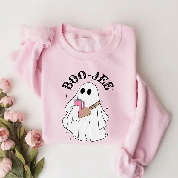 Halloween Ghost Shirt, Boo Jee Shirt, Boo Shirt, Spooky Ghost Hoodie, Spooky Season Ghost Sweater, Spooky Vibes Shirt,...