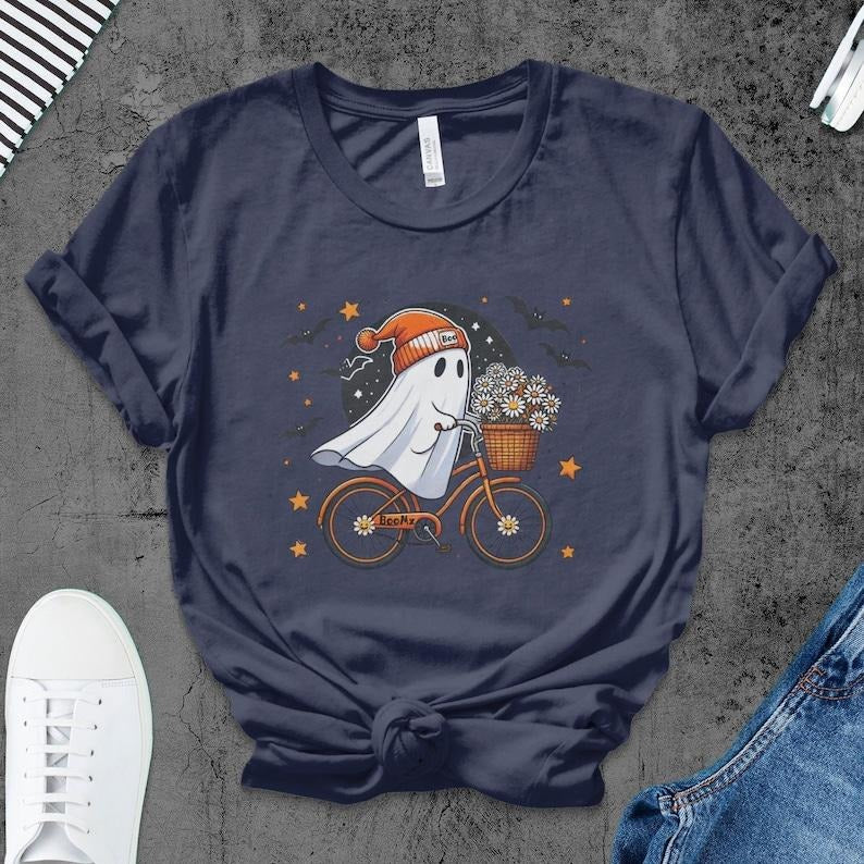 Halloween Ghost T-Shirt, Cute Ghost SweatShirt, Womens Halloween Hoodie, Cute Fall T-Shirt, Spooky Season T-Shirt, Gift...