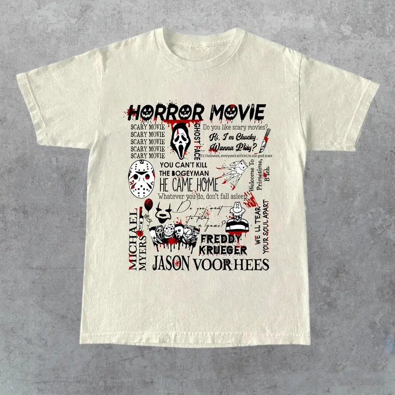 Halloween Horror Characters T-shirt, Horror Friends Shirt, Horror Movie Shirt, Halloween Shirt, Halloween Gift Idea