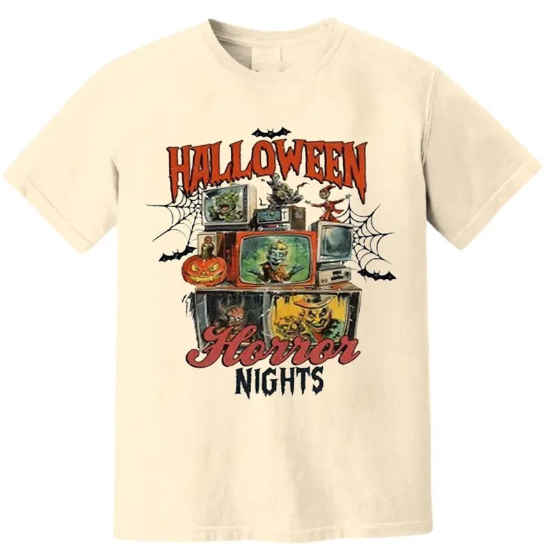 Halloween Horror Nights Shirt, Halloween Shirt, Halloween Horror Movie Shirt, Halloween Party, Halloween Gift, Halloween T-Shirt Cotton Jersey