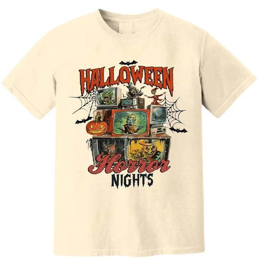 Halloween Horror Nights Shirt, Halloween Shirt, Halloween Horror Movie Shirt, Halloween Party, Halloween Gift, Halloween T-Shirt Cotton Jersey