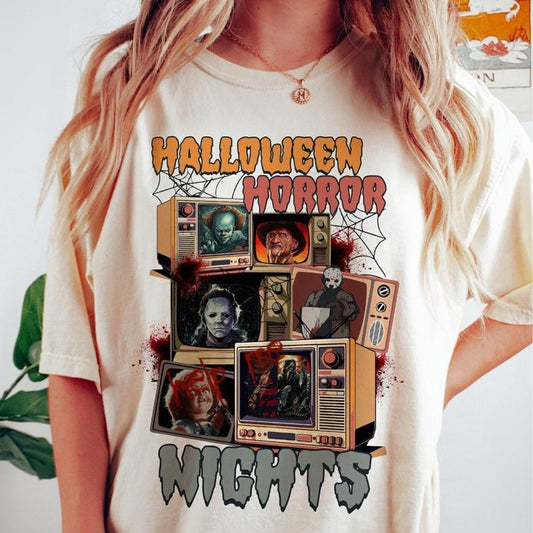 Halloween Horror Nights Shirt, Horror Movie Characters Swetshirt, Horror Movie Shirt, Michael Myeers Swetshirt, Jason Shirt, Halloween 2024