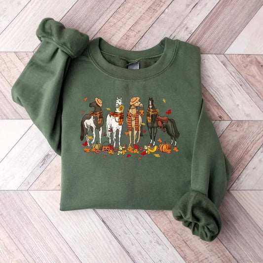 Halloween Horse Shirt, Ghost Horse Shirt, Spooky Horse Shirt, Horse Lover Gift, Western Halloween, Cowgirl Horse T-shirt...