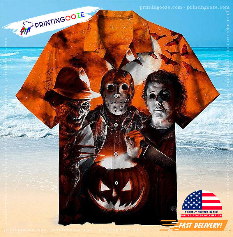 Halloween Night Of Killers Graphic Hawaiian Shirt