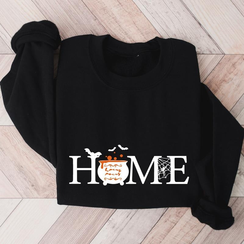 Halloween Sweatshirt, Matching Home Halloween Hoodie, Spooky Pumpkin Gift Sweater, Trick Or Treat Sweatshirt, Spooky...