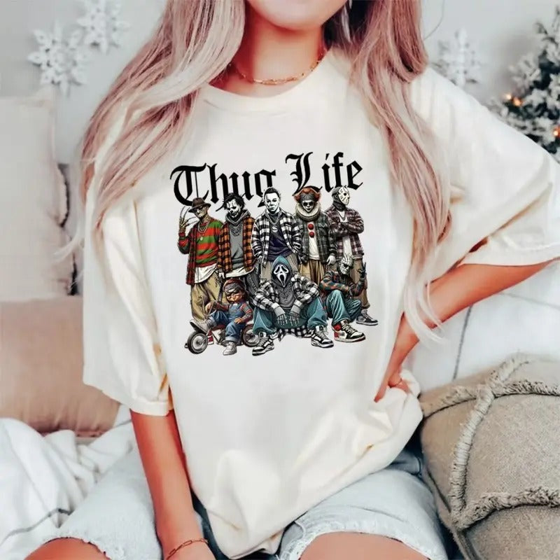 Halloween T-Shirt, Halloween Sweatshirt, Halloween Hoodie, Halloween Gift Sweaters Casual Tee Crewneck | InkThreadWorks.com
