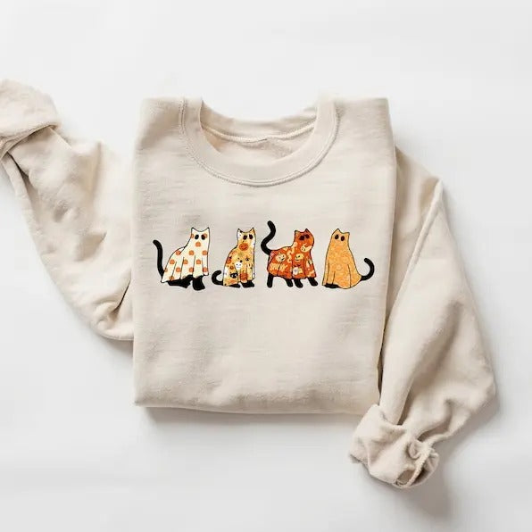 Halloween shirt, Cat shirt, Ghost Shirt, Halloween shirt, Halloween Cat Shirt, Cat Lover Shirt, Black Cat Shirt, Spooky...