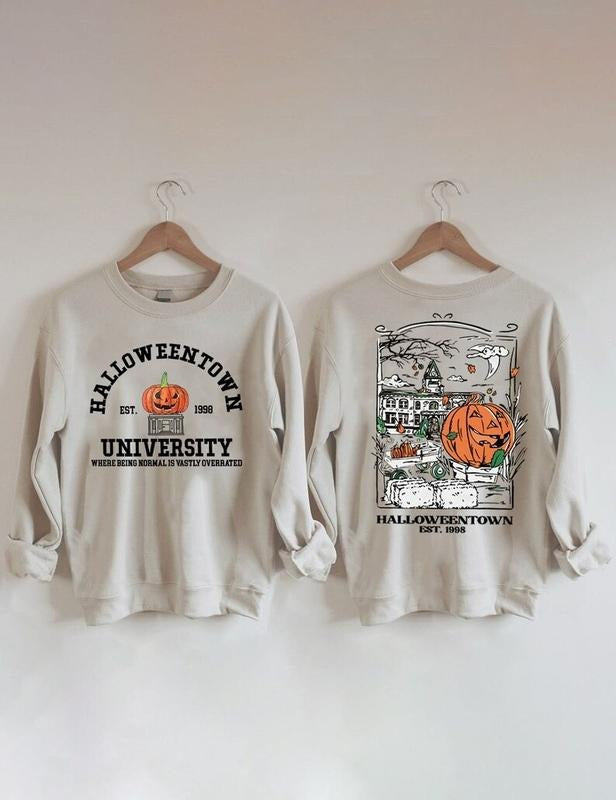 Halloweentown Est 1998 Back and Front Sweatshirt, Halloweentown University Sweater, Retro Halloweentown Sweat, Gift...