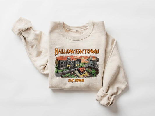 Halloweentown Est 1998 Sweatshirt, Halloweentown University, Retro Halloweentown Sweatshirt, Fall Sweatshirt, Vintage...