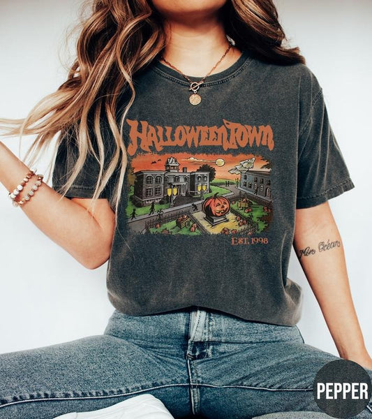 Halloweentown Shirt, Comfort Colors Halloween Tshirt, Retro Halloweentown T-Shirt, Halloweentown University Tees,...