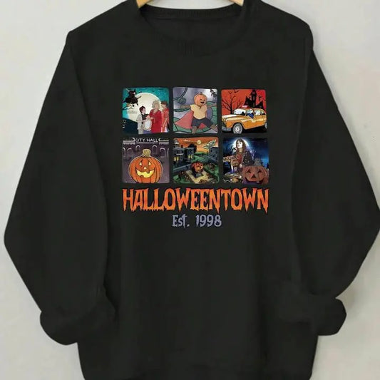 Halloweentown Sweatshirt, Halloween Town Est 1998 Sweatshirt, Fall Sweatshirt, Pumpkin Shirt, Womens Halloween...