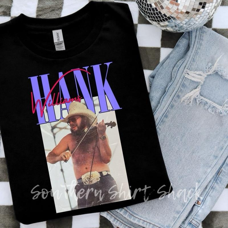 Hank Williams T shirt  | Black comfort colors t shirt | Country Music Graphic tee