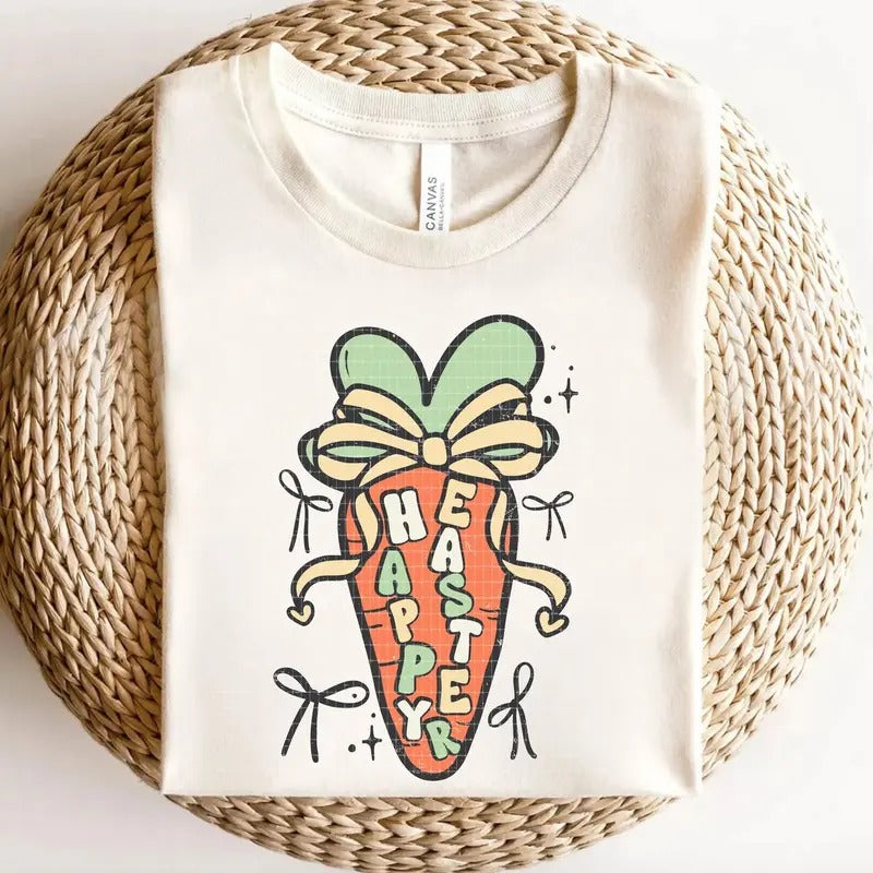 Happy Easter Coquette Carrot DTF Transfers - THIS IS NOT A SHIRT Hoodie, Sweatshirt | InkThreadWorks.com