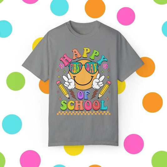 Happy First Day of School Shirt | Teacher Gift | First Day of School Shirt | Back To School Shirt | 1st Day of School...