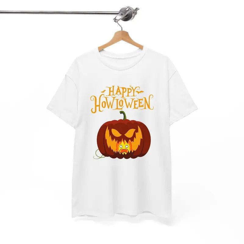 Happy Howloween Tshirt, Howls Moving Castle Shirt, Calcifer Shirt, Sophie and Howl Shirt, Studio Ghibli, Hayao Miyazaki, Anime