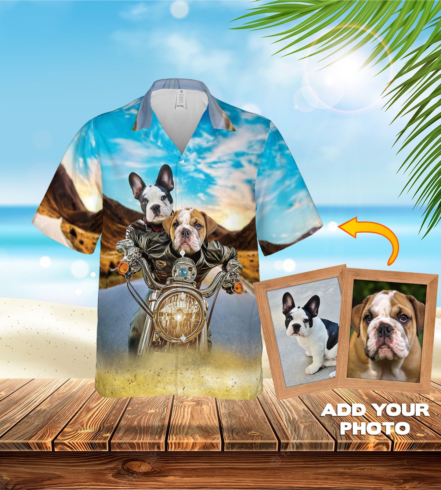 Custom Hawaiian Shirt (Harley Wooferson: 1-8 Pets)