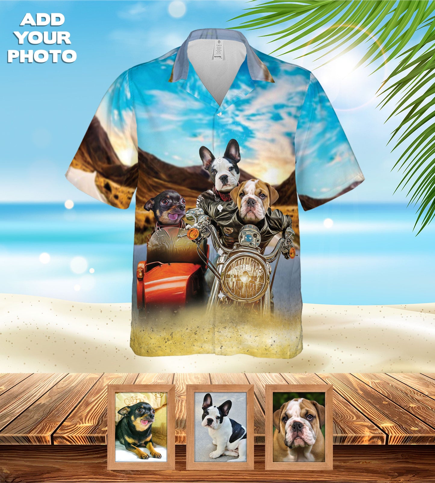 Custom Hawaiian Shirt (Harley Wooferson: 1-8 Pets)