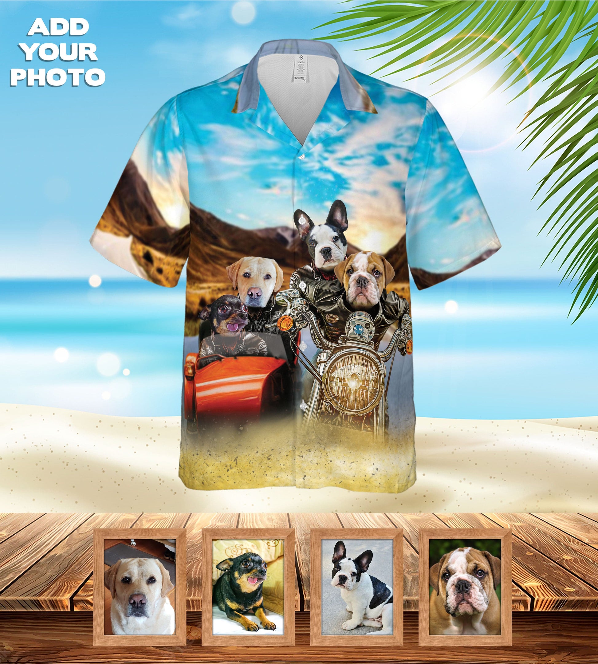Custom Hawaiian Shirt (Harley Wooferson: 1-8 Pets)