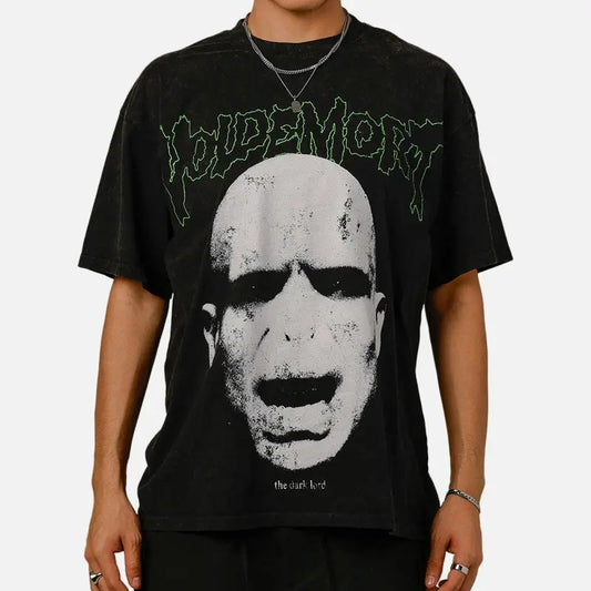 Harry P. Dark Lord Voldemort Vintage T-Shirt Trending Movie Shirt Menswear Womenswear Streetwear Movie Fans Graphic Casual Clothing Crewneck Cotton