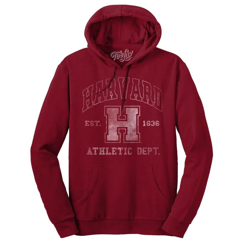 Harvard Athletic Department Pullover Hooded Sweashirt - Crimson T-Shirts, Hoodie, Sweatshirt | InkThreadWorks.com