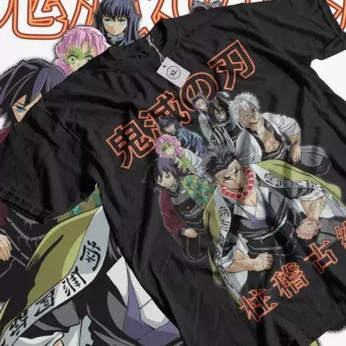 Hashira Demon Slayer T-Shirt Kimetsu No Yaiba Tengen Horror Anime Gift Shirt
