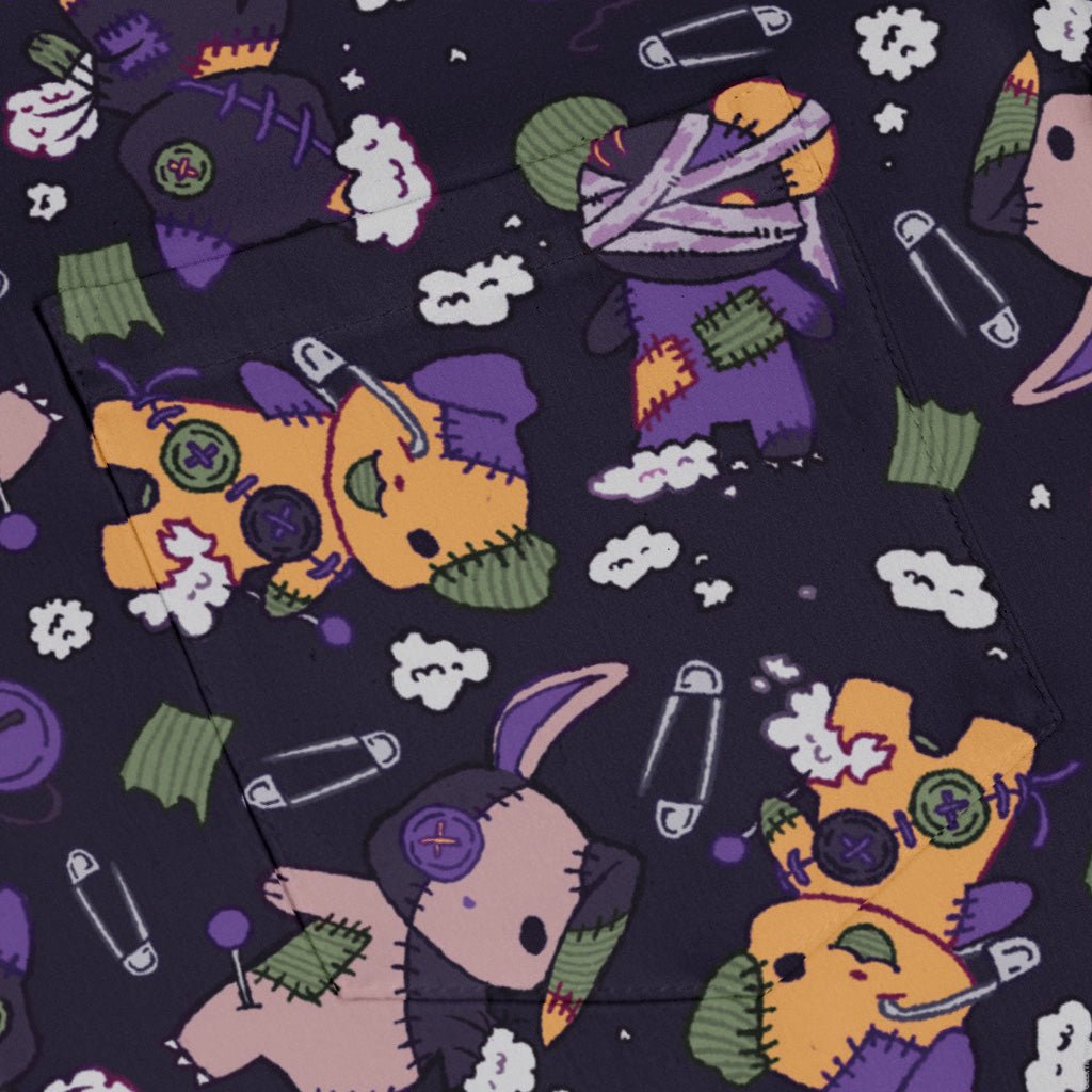Haunted Plushies Long Sleeve Button Up Shirt