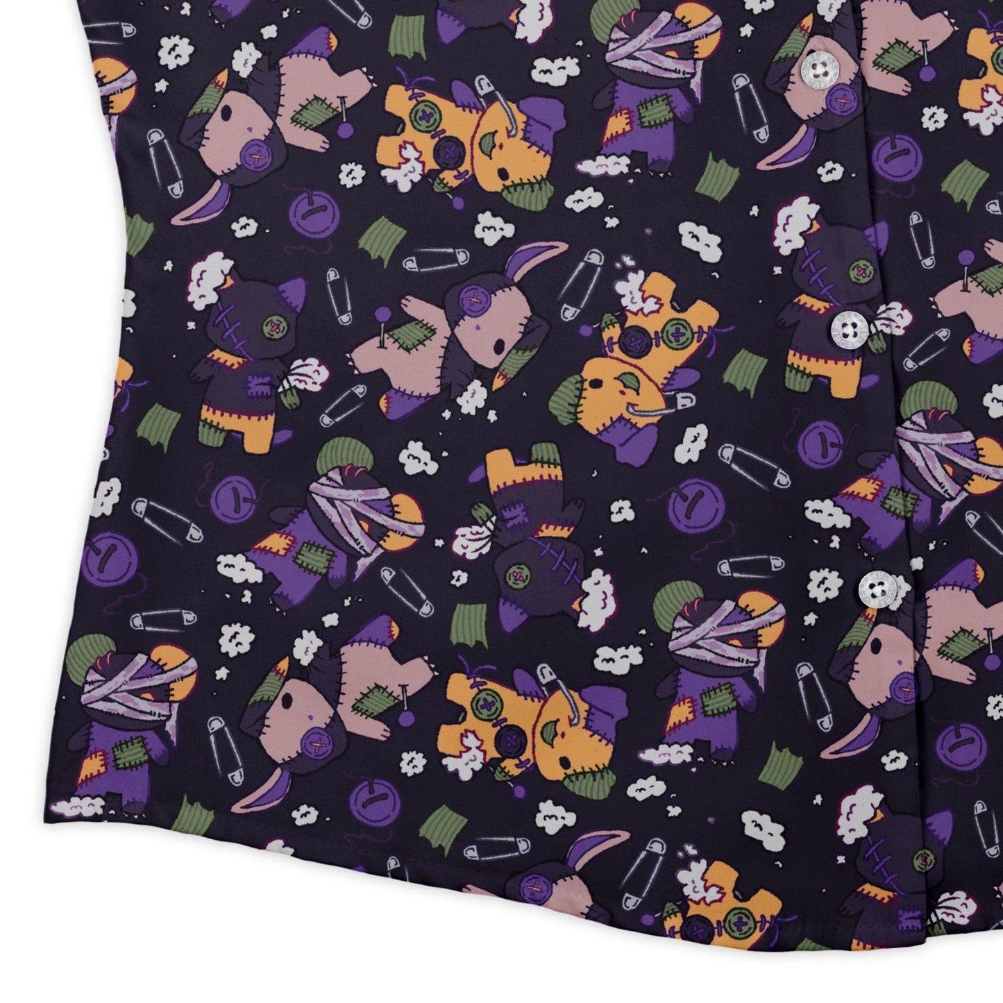 Haunted Plushies Curvy Button Up Shirt