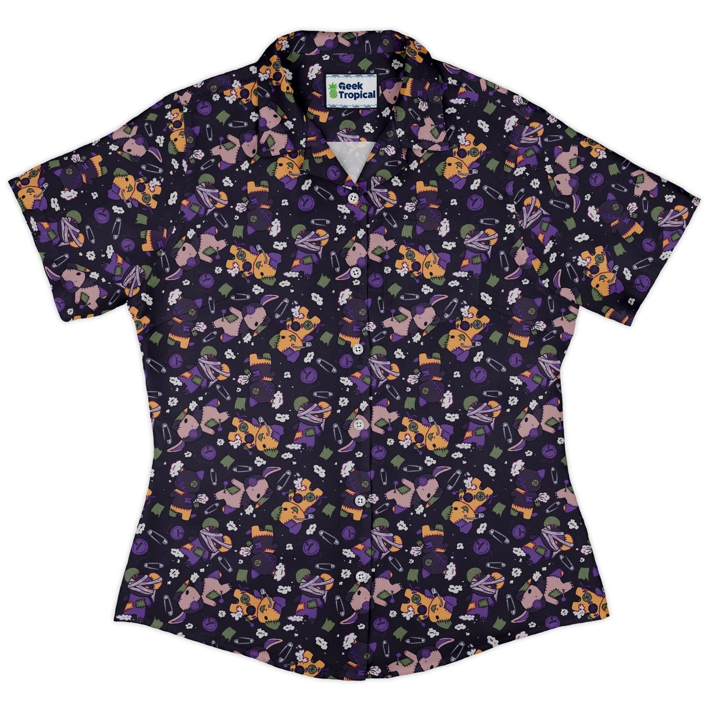 Haunted Plushies Curvy Button Up Shirt